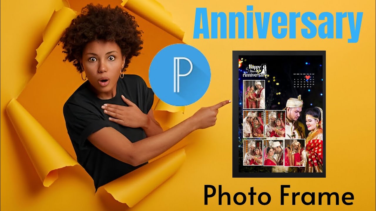 How to create Anniversary photo frame editing/only 2min