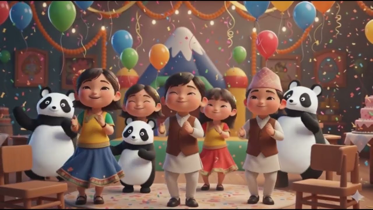 नाचौँ नाचौँ साना नानी,|nepali kids party songs |Nepali Bal Geet नेपाली बालबालिकाका लागि नर्सरी राइम