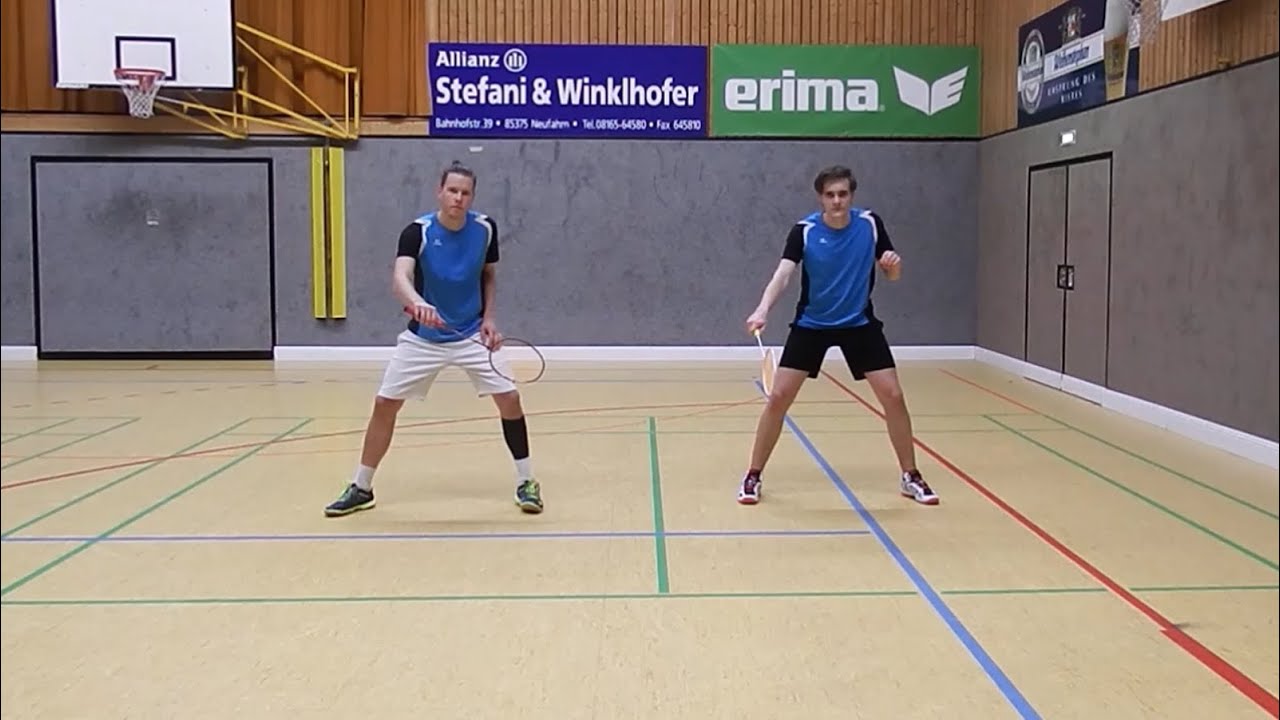 Positionierung in der Doppel Abwehr   TSV Badminton