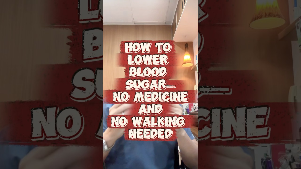 Drug-free strategies to manage blood sugar &mdash; no walking required. #docgerrytan #endocrinologist