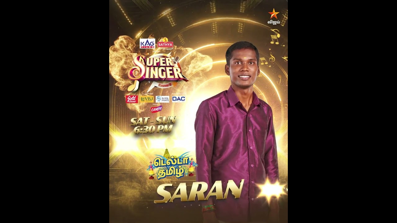 Introducing #Saran❤&zwj;🔥 in Super Singer 11🤩🎶