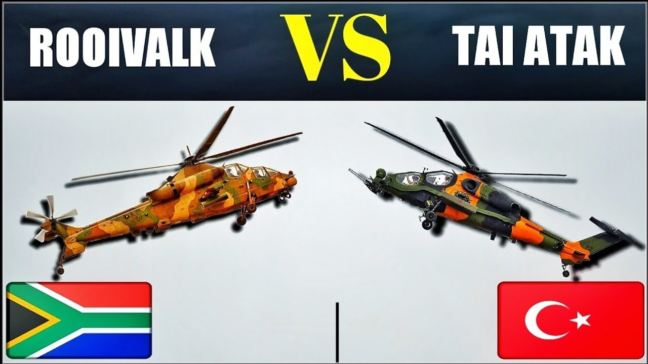 Turkish TAI T-129 ATAK VS South African Denel Rooivalk Attack Helicopter