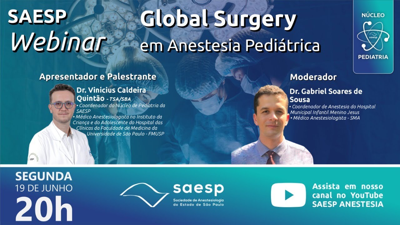 Webinar SAESP | Global Surgery em Anestesia Pediátrica