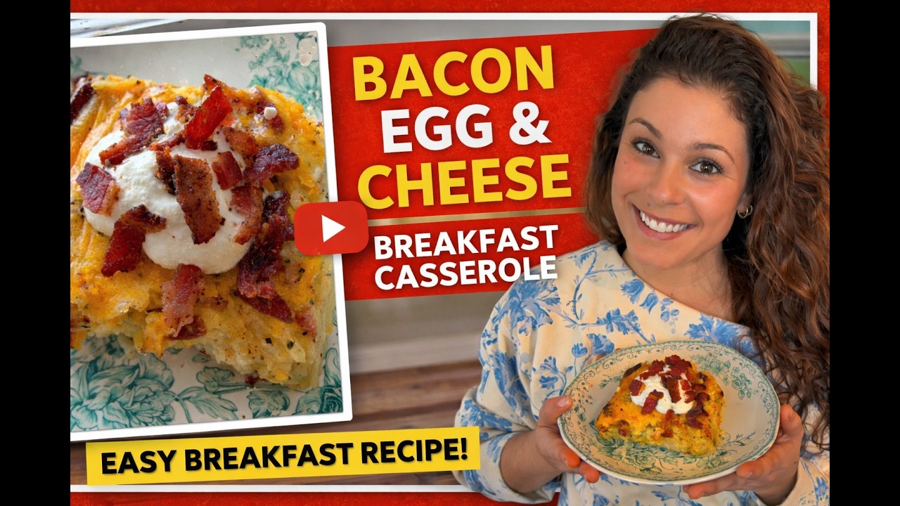 The BEST Bacon, Egg & Cheese Breakfast Casserole!