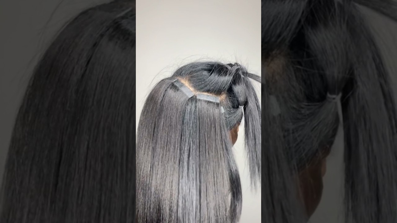 Installing Tape-in Hair Extensions At Home #tapeins