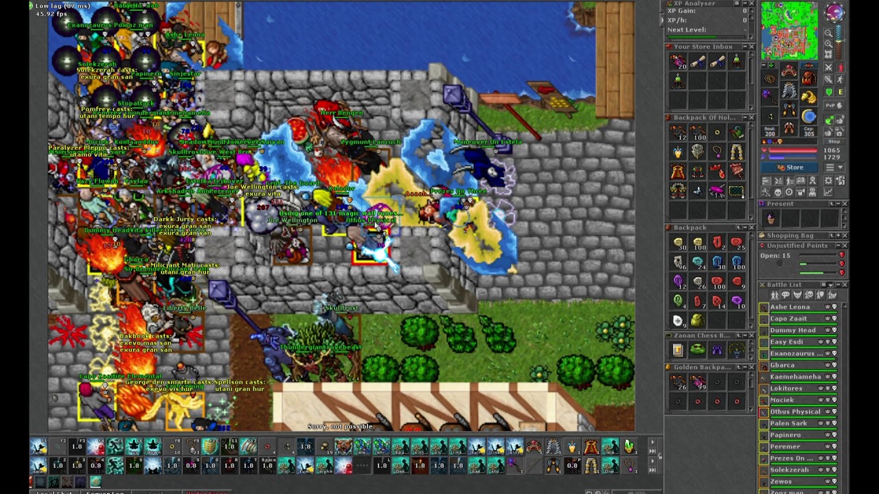 Tibia Estela War Open Battle Thais Full Action