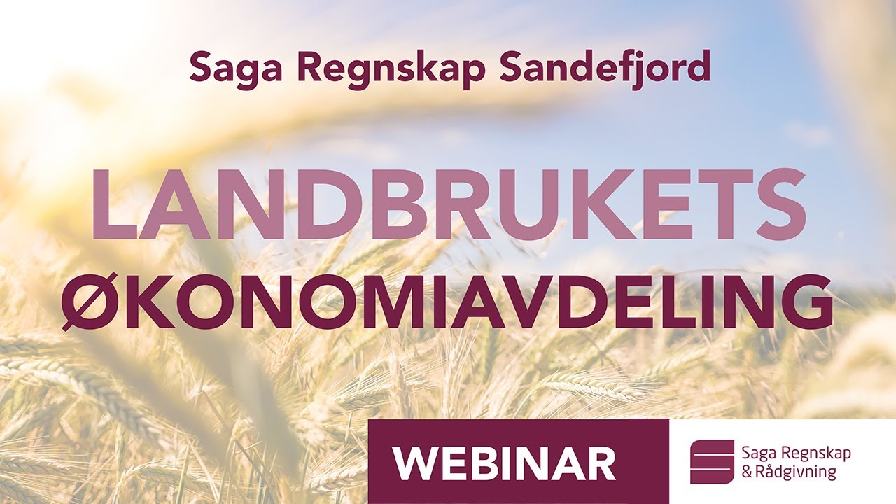 Invitasjon til webinar - Saga Regnskap Sandefjord