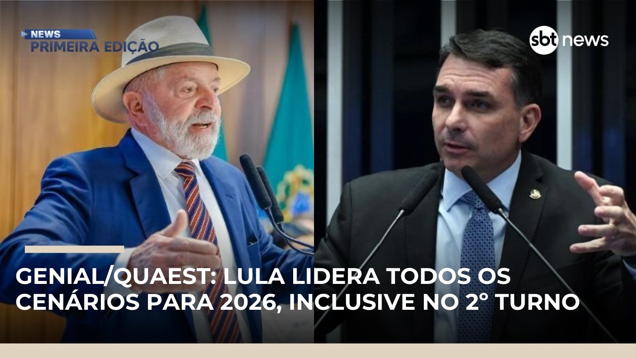 Eleições 2026: pesquisa mostra vantagem de Lula contra Flávio e Ratinho Jr |#NewsPrimeiraEdição