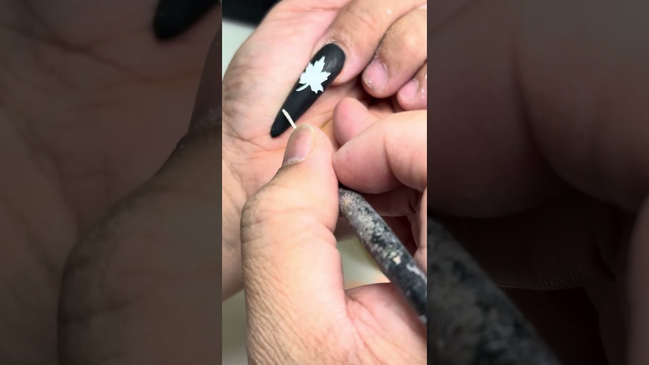 Chia sẽ 2 cách vẽ lá mùa thu đẹp nhanh chuân nha mọi người #nailart #viralvideo #fallnails 