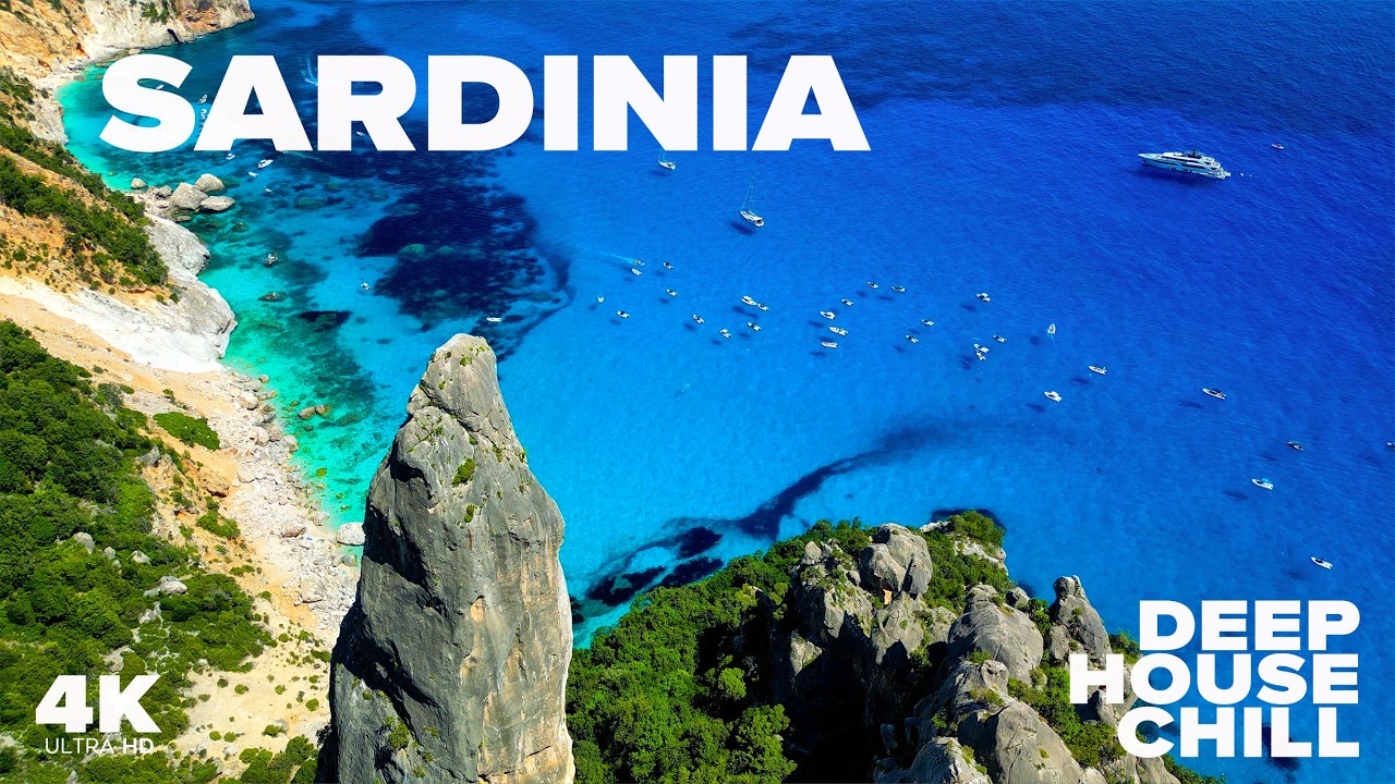 Sardinia Ocean Therapy 4K | Costa Smeralda to Cala Goloritz&eacute; | Deep House Chill for Your TV