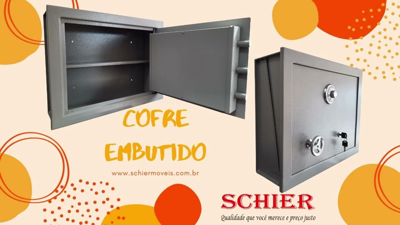 Cofre de Parede com Chave M-50x40x14 cm