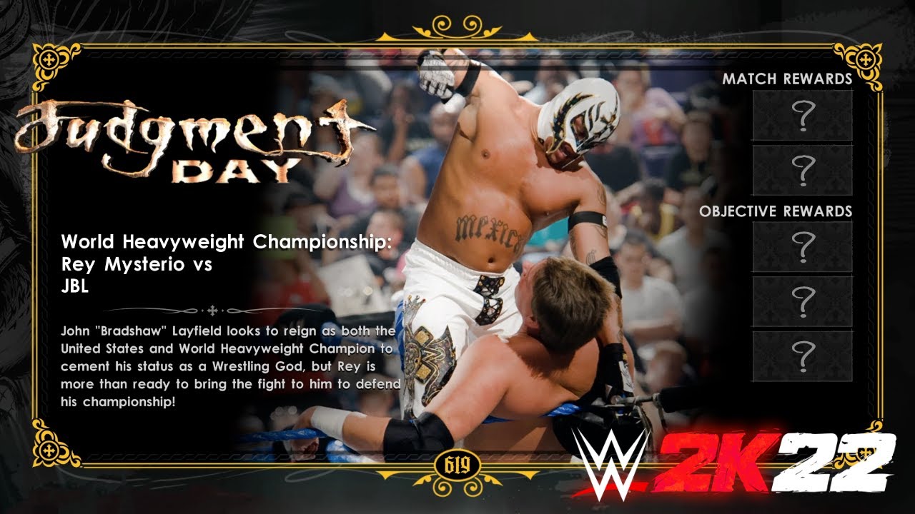 WWE 2K22 Showcase Rey Mysterio vs JBL (John Bradshaw Layfield Unlocked)