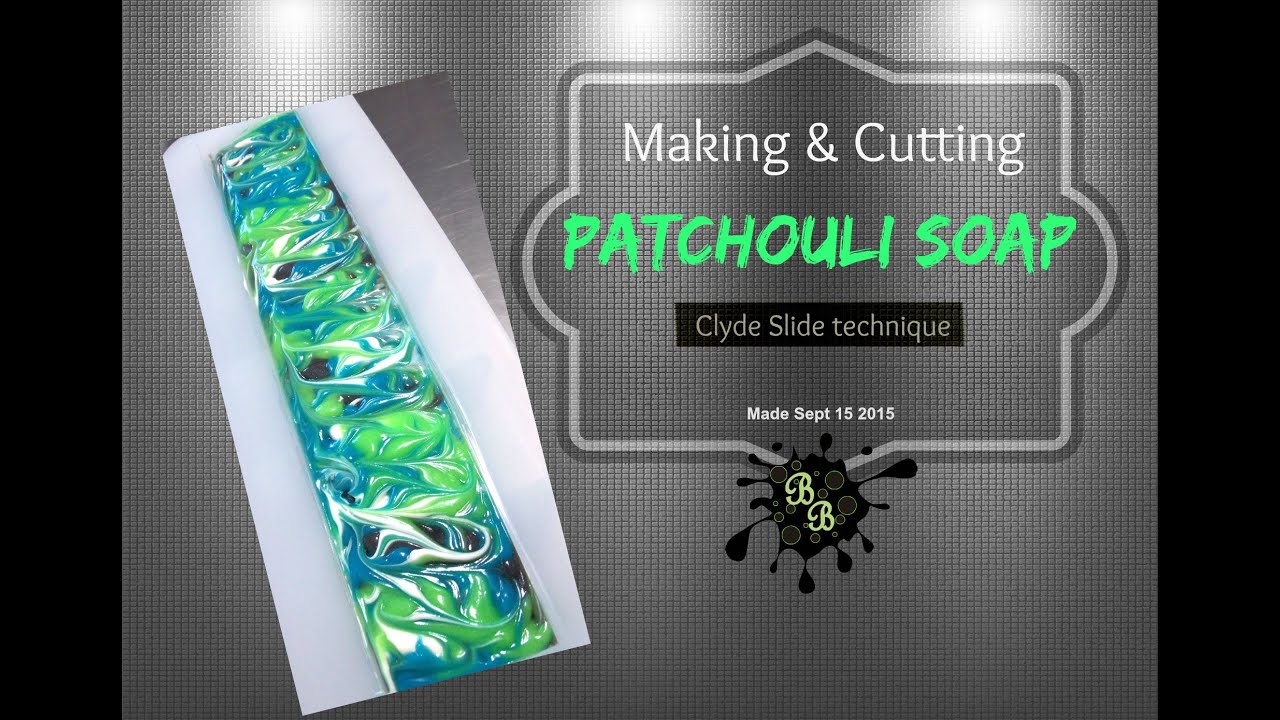 Making / Cutting ' Patchouli ' Soap - Clyde  Slide Style - cold process