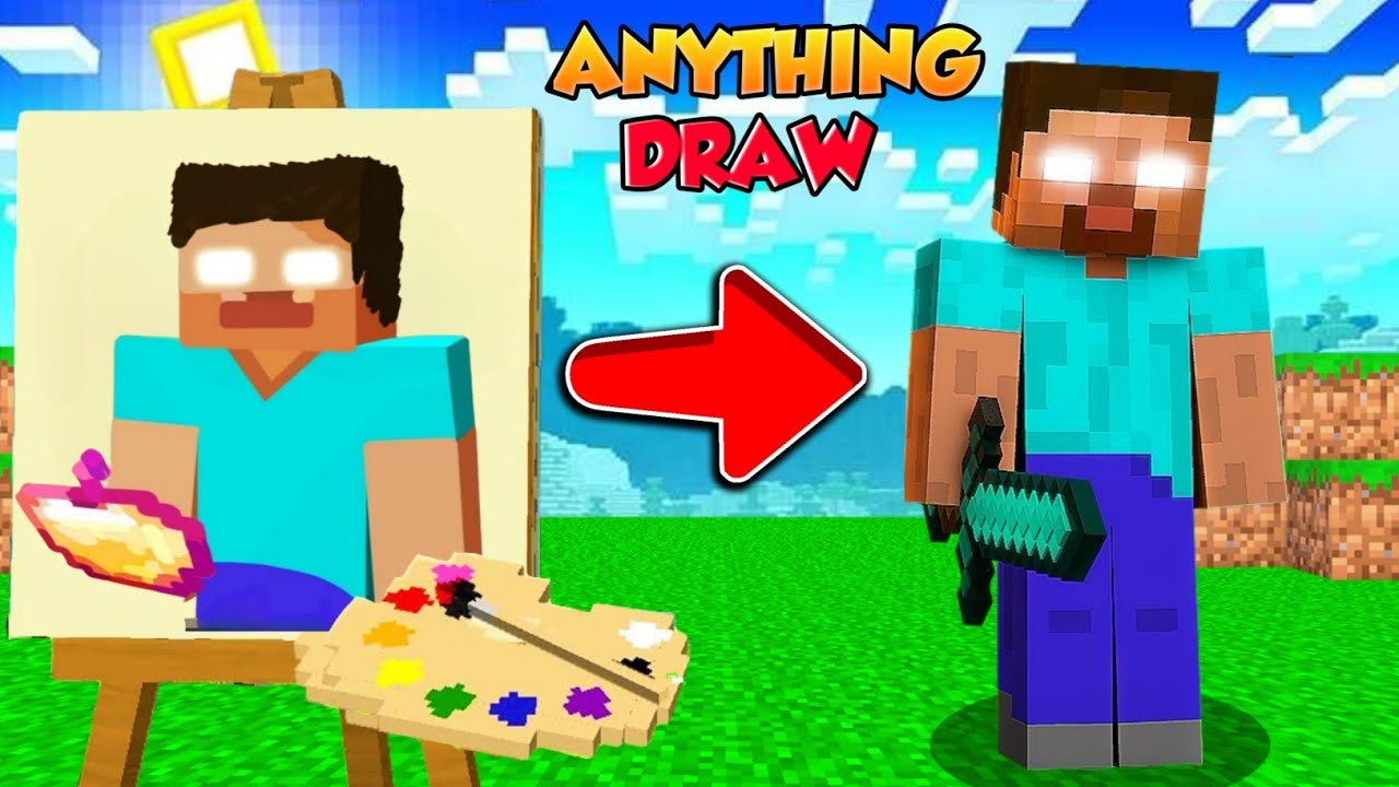 Minecraft But Anything I Draw, I Get It!
