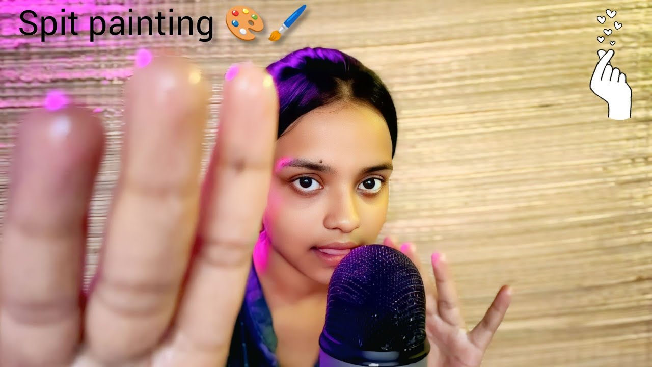 ASMR best Spit Painting 🎨 🖌️  Sounds 👄