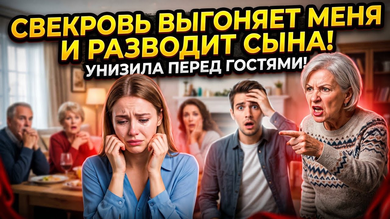 Свекровь унизила меня перед гостями: «Невестка скоро съедет, сын подаёт на развод!» — но она даже 