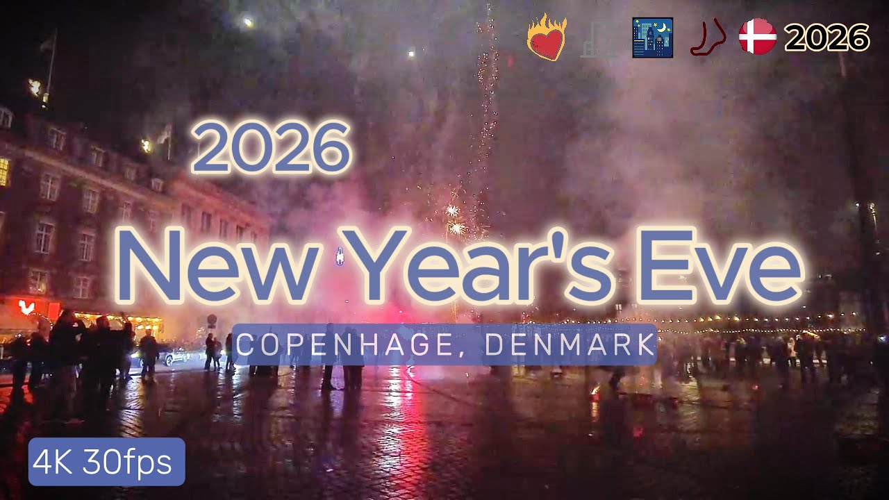 🇩🇰🎇🧨MUST SEE! | Insane Fireworks | Kongens Nytorv | New Year's Eve | Copenhagen, Denmark | 4K | 2026