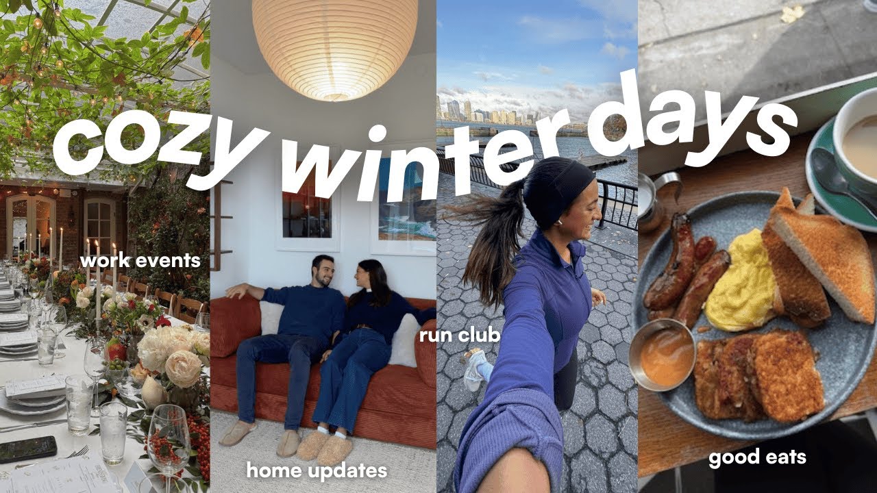 NYC WINTER DAYS | finding balance, run club, baking, broadway show & home updates
