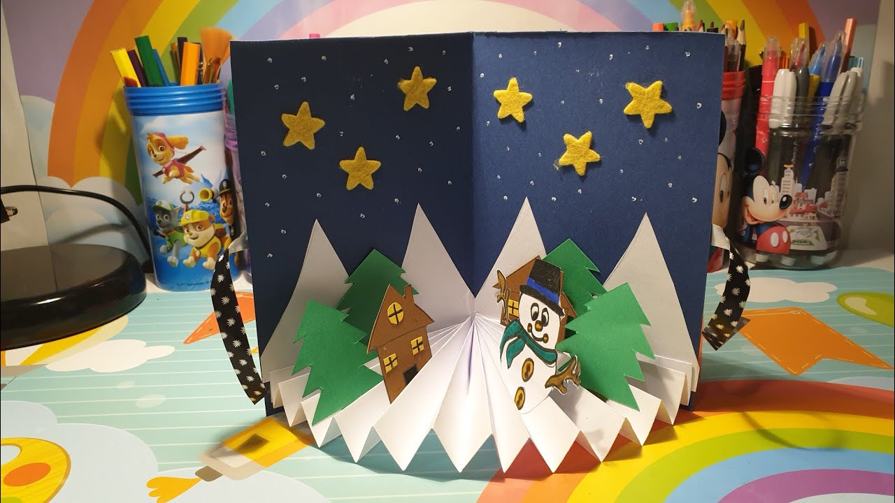 Comment fabriquer une magnifique carte de Noël facile ⛄🌲🌨