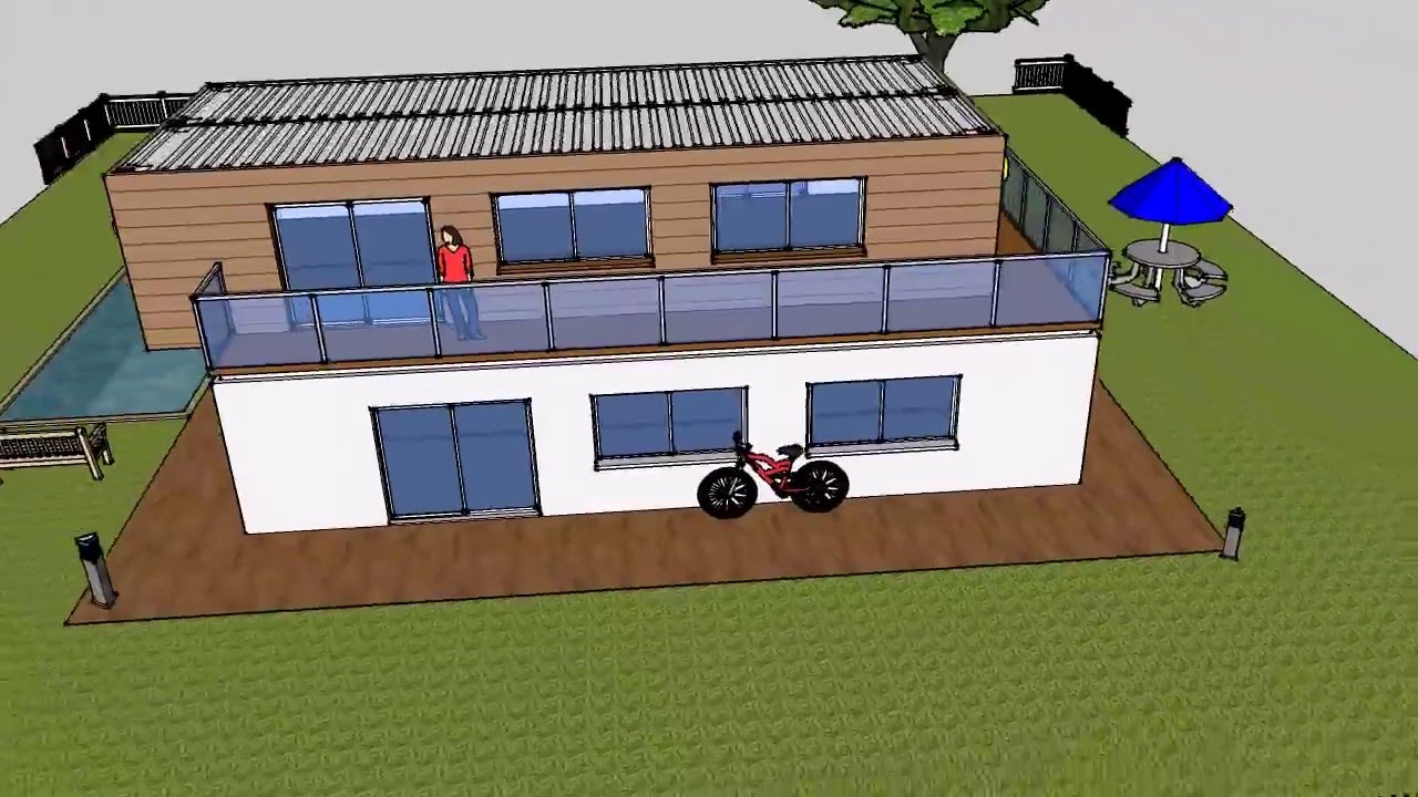 villa piscina Container Shelter Box Produzione Vendita Noleggio