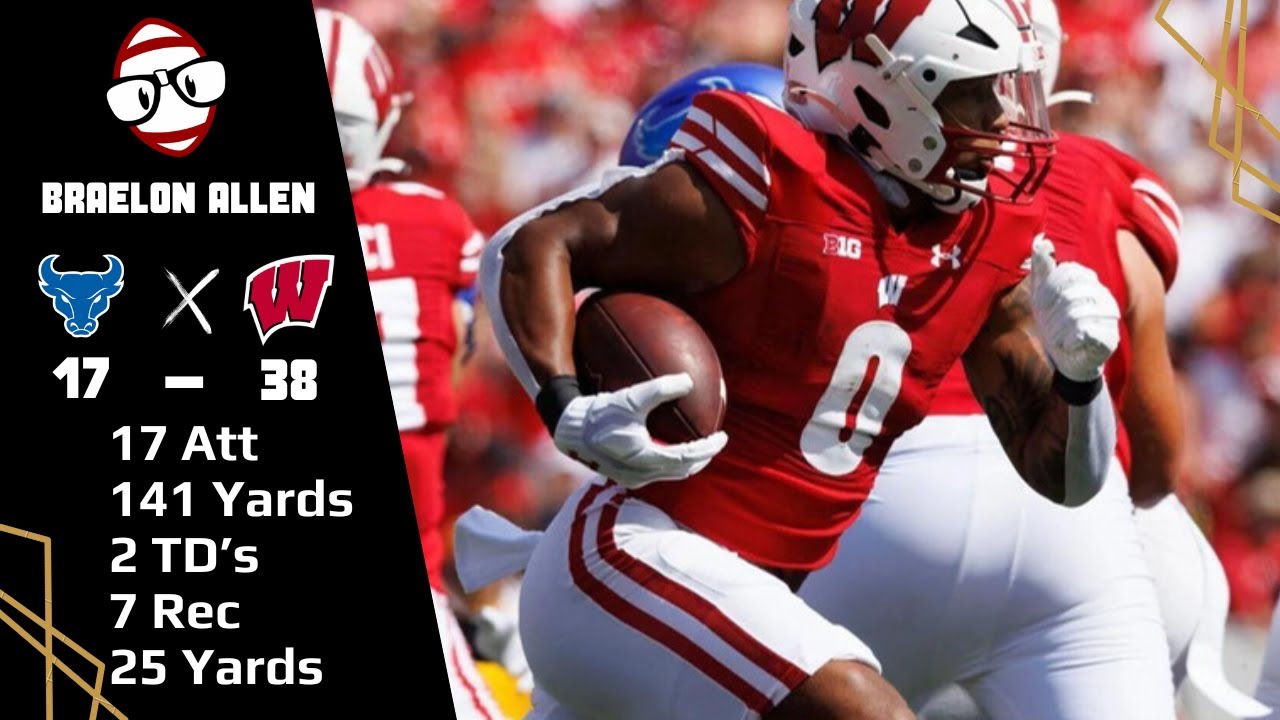 Braelon Allen (Wisconsin RB) vs Buffalo (2023)