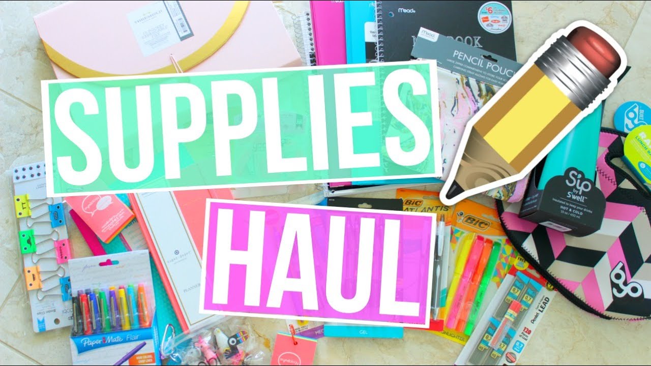 BACK TO SCHOOL SUPPLIES HAUL 2016 + GIVEAWAY!