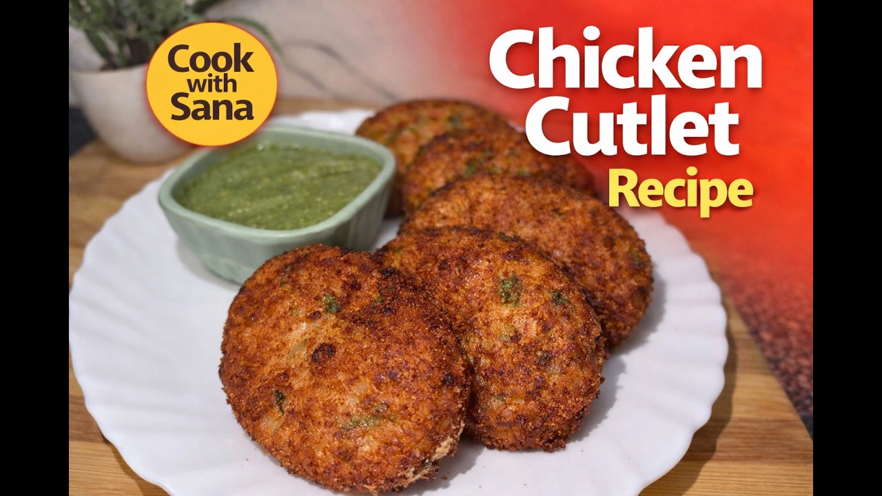 Chicken Cutlet Recipe | Crispy Chicken Cutlets | Easy Chicken Snack#cookwithsana #ramadan #food