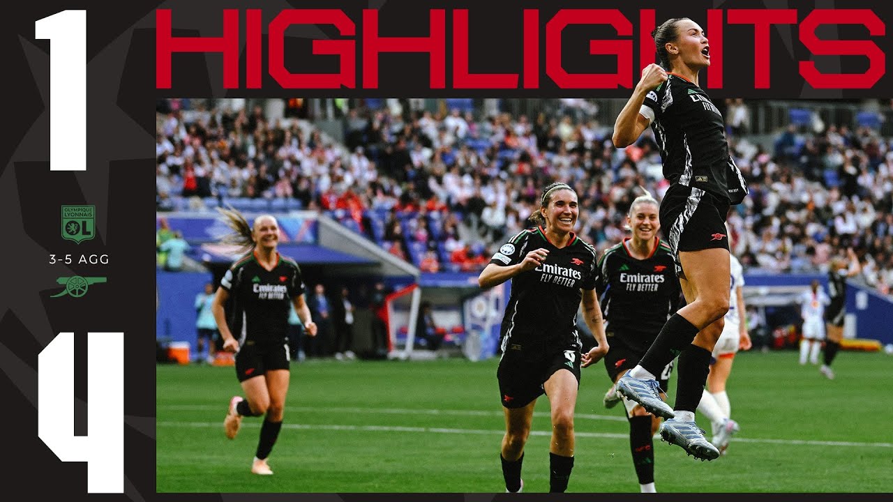 UWCL FINALISTS! 🤩 | HIGHLIGHTS | Lyon vs Arsenal (1-4, 3-5 on agg) | Mariona, Russo, Foord