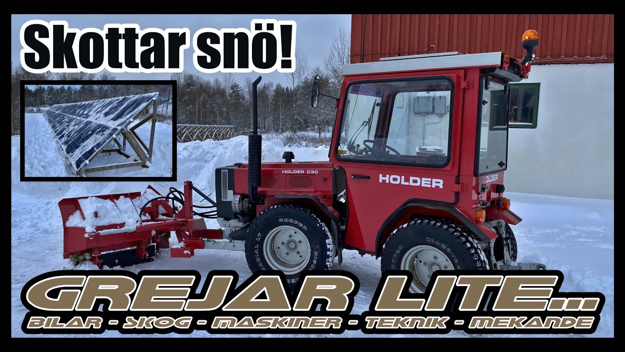 Skottar snö för fjärde gången denna veckan! Skottar även av solpanelerna!