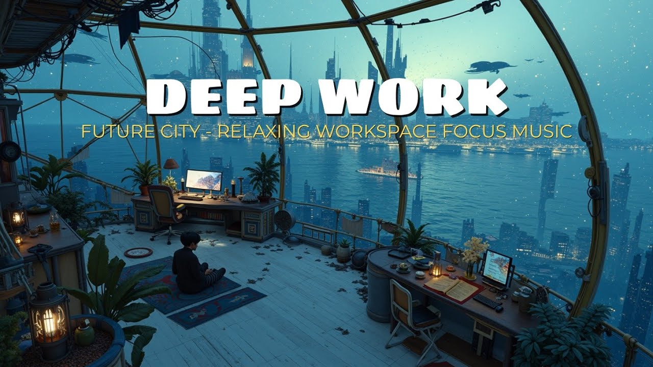 Глубокая работа в городе будущего | Расслабляющая музыка для фокуса и работы