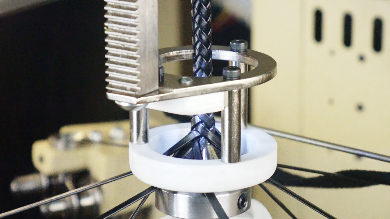 TRE 584 - Braiding machine for 8 strips herringbone round braid and 4 strips round braid