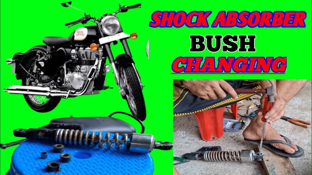 How to Change Bike Back Shock Absorber Bush Bullet Rear Shock Absorber Bush Changing Malayalam  AK