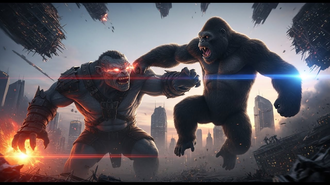 Can Kong Defeat the Mega Troll in This Epic City Clash of Giants?