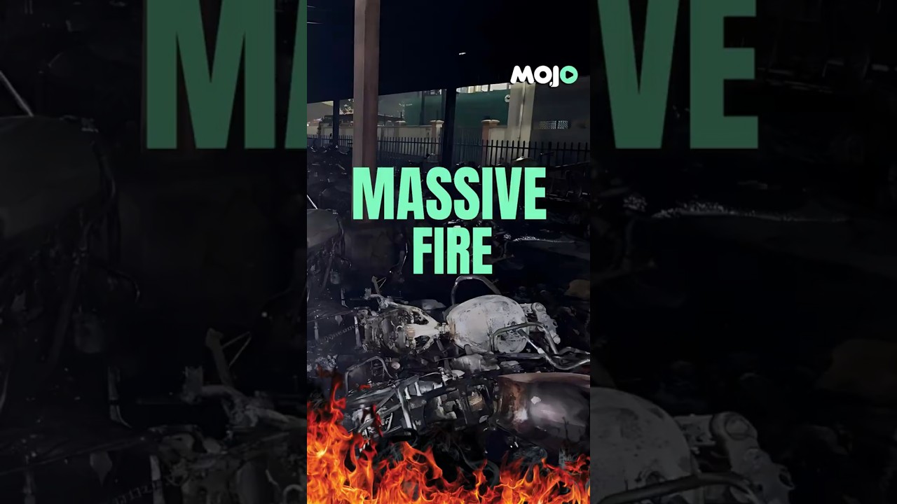 Watch Massive Fire Breaks Out At Varanasi Railway Station, 200 Vehicles Destroyed #shorts #trending