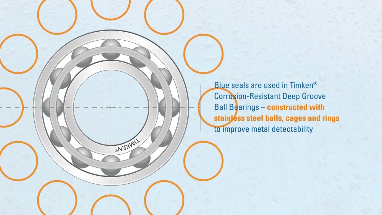 Timken Deep Groove Ball Bearings with FDA/EC Approved Seals