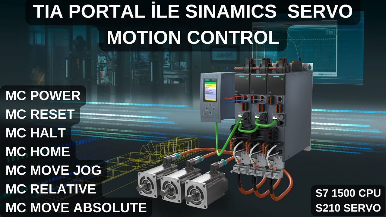 S210 SERVO & S7 1500 CPU İLE MOTION CONTROL(Power, Reset, Halt, Home, MoveJog, Relative, Absolute)