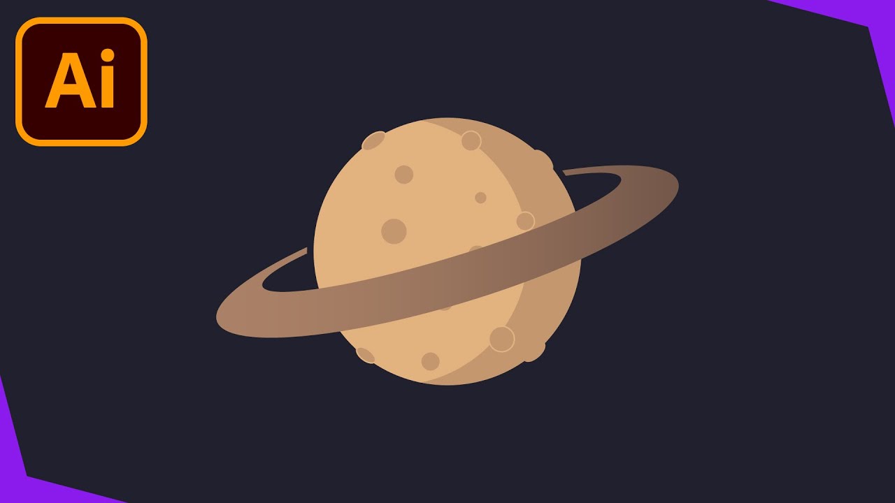 How To Draw Saturn In Adobe Illustrator | Outer Space Series