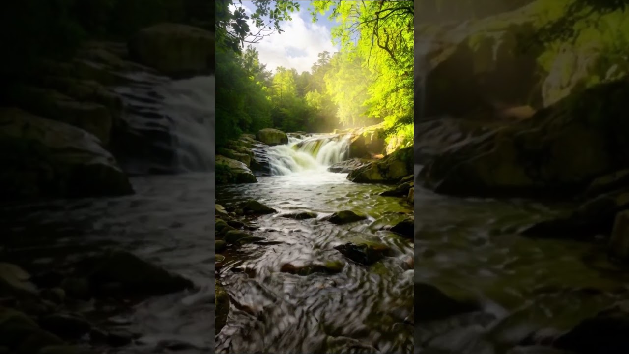 Healing Forest Waterfall Sounds 🌲💦 