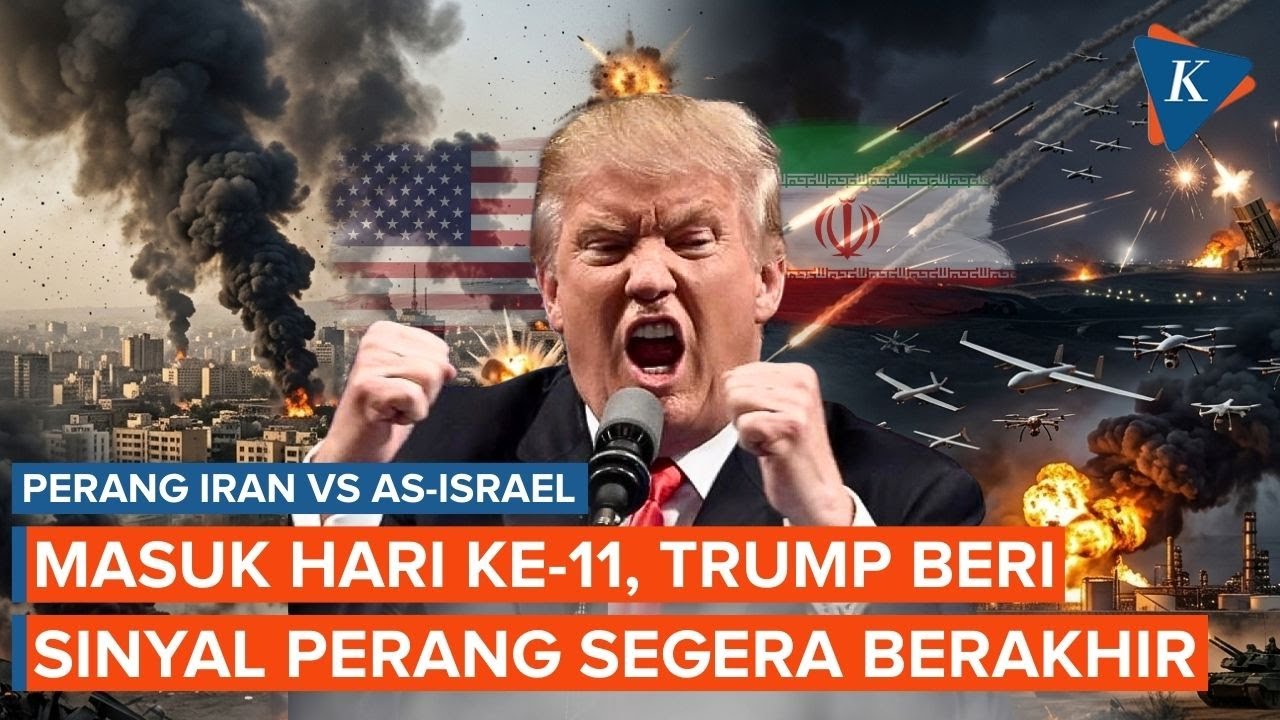 Hari ke-11 Perang: Trump Klaim Perang Bisa Berakhir Cepat, Iran-Israel Saling Gempur