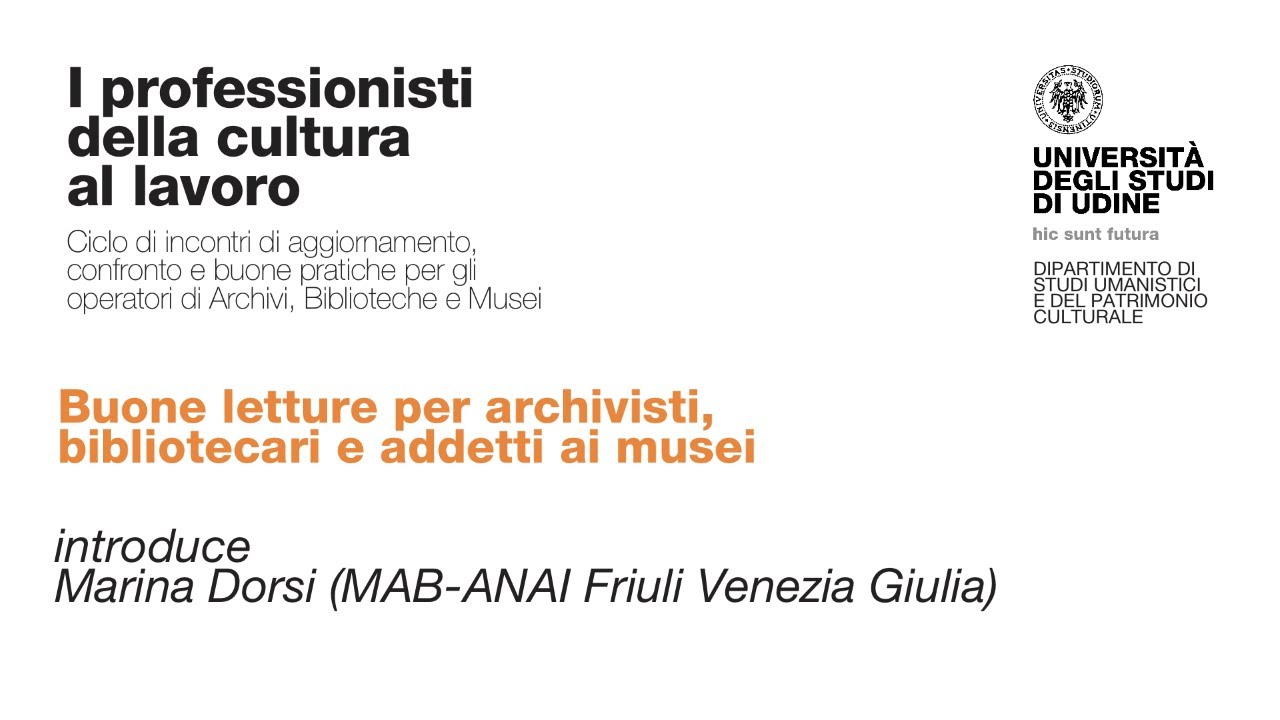 Buone letture per archivisti, bibliotecari e addetti ai musei