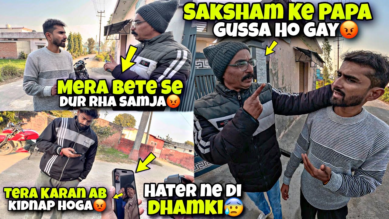 Saksham ke Papa Muj pr Gussa Ho Gay😰 | Hater Di Dhamki😳 Ninja h2r