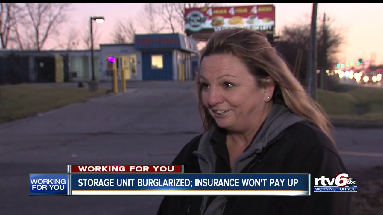 Storage unit burglarized; insurance won't pay up
