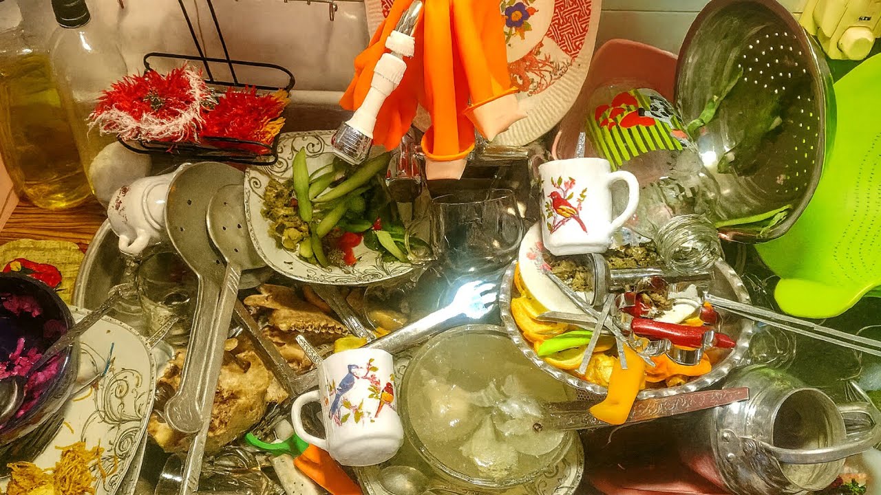 Relaxing Dish Washing – Watch the Sink Glow ✨