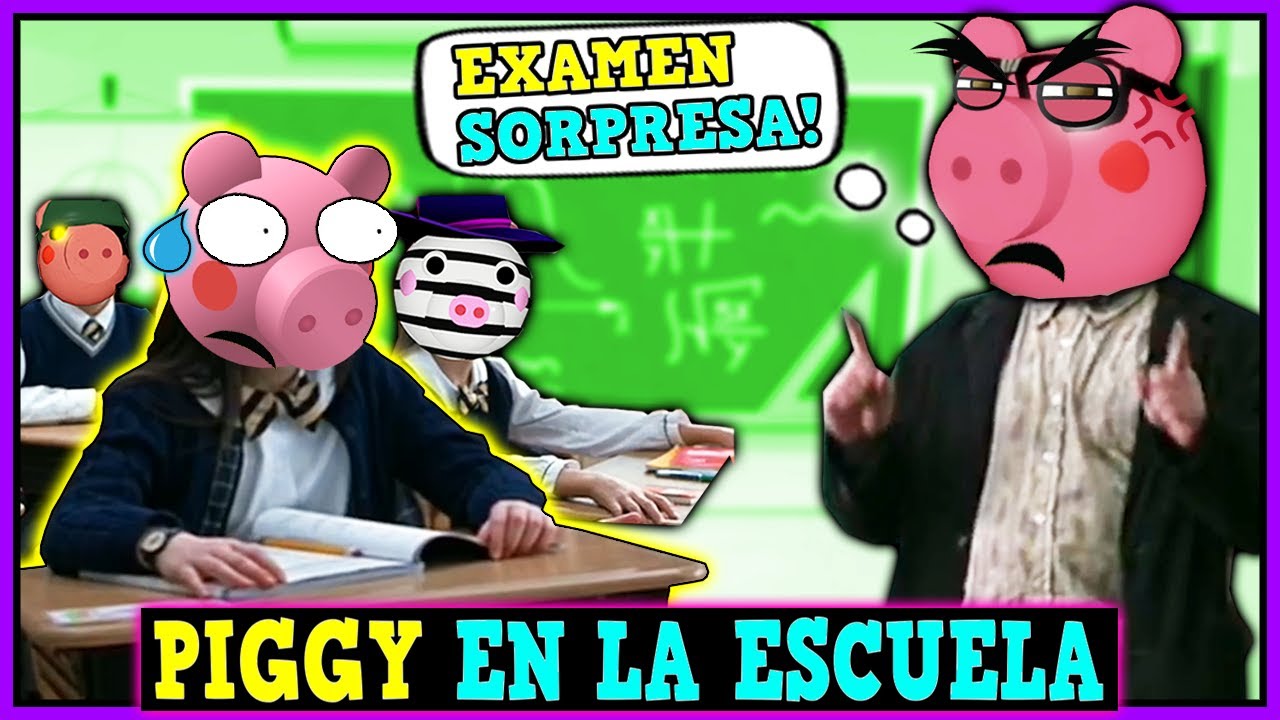 🐷 PIGGY en LA ESCUELA 😝 CLASES con el PROFE PENARDO MOMENTOS DIVERTIDOS en PIGGY ROBLOX | DEKUZAM 😅