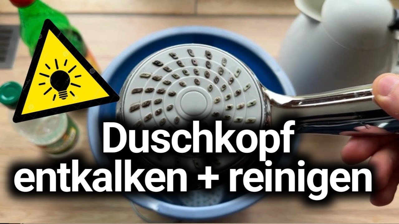 Duschkopf entkalken und reinigen - mit Haushaltsmitteln - einfach & schnell - TOP ANLEITUNG! 🚿✅
