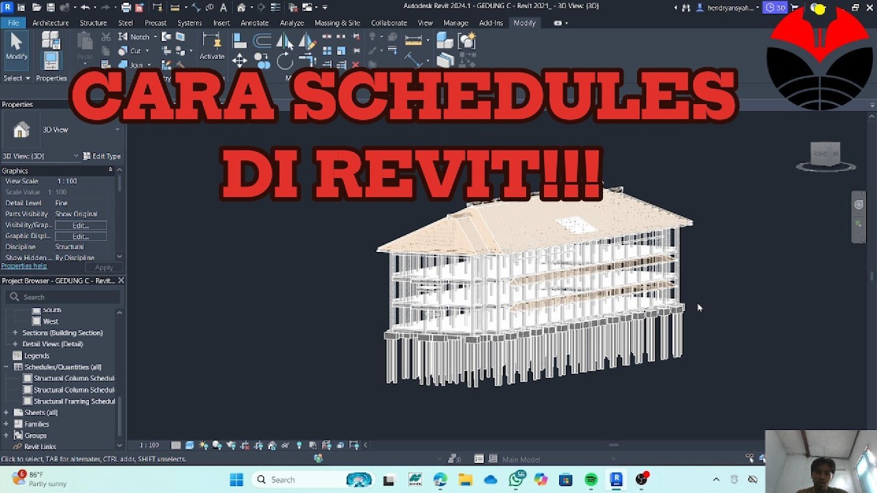 cara schedule di revit!!!