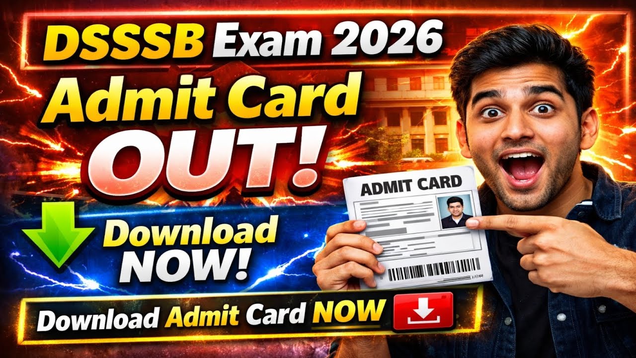 DSSSB ADMIT CARD OUT 🔥 16 FEB - 14 MAY 2026 #DSSSBEXAM2026 #DSSSBVACANCY2026 