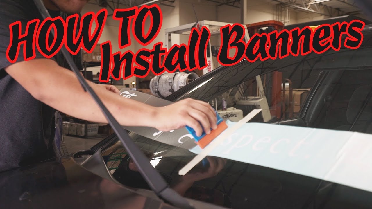 HOW TO INSTALL WINDSHIELD BANNER ON ANY CAR Ep.2