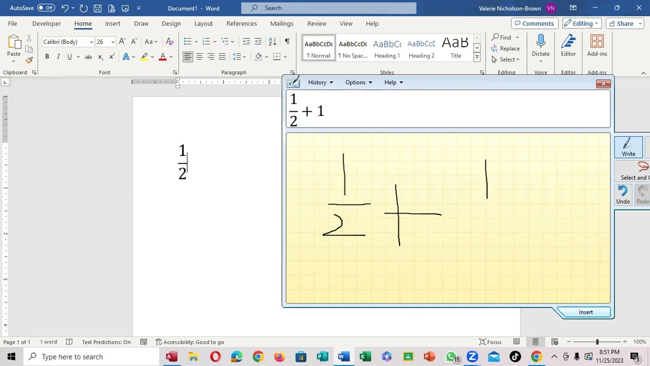 HOW TO USE MATHS INPUT PANNEL