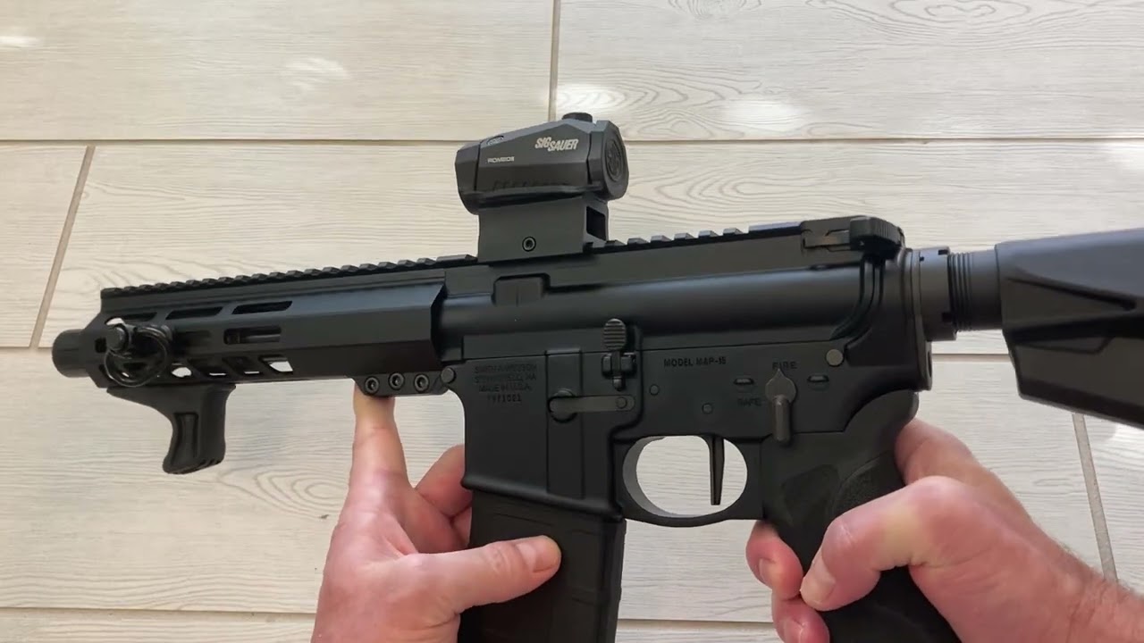 Пистолет Smith and Wesson M&P15 калибра 5.56 NATO, ствол 7,5 дюймов, 30 патронов. #arpistol #fafo...